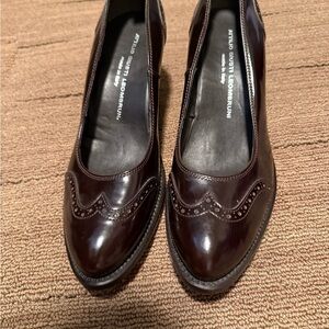Attilio Giusti Leombruni Dark Brown Wing Tip Heels